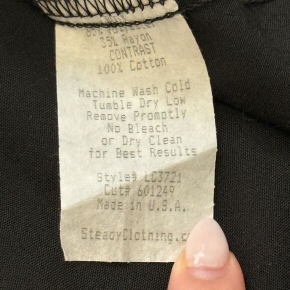 Vintage Steady Last Call Shirt Men XL Black Martini Bowling Rockabilly Retro USA - Picture 9 of 9